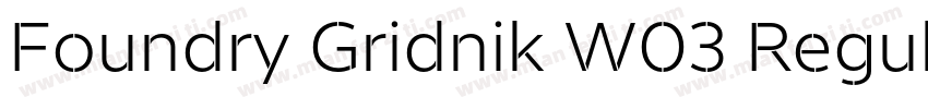 Foundry Gridnik W03 Regular字体转换
